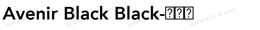 Avenir Black Black字体转换